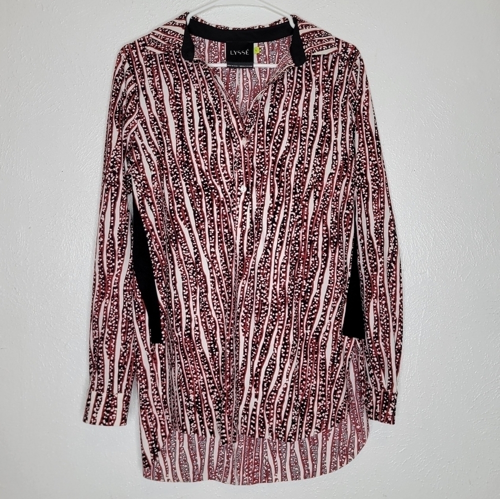 Lysse Neve Snowfall Button Down Shirt Women's Size Small